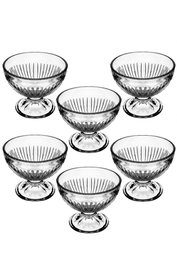 Hermia Juego de 6 Cuencos de Cristal Transparentes de 250 ml
